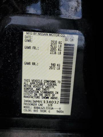 2015 NISSAN ALTIMA 2.5 - 1N4AL3AP4FC134032