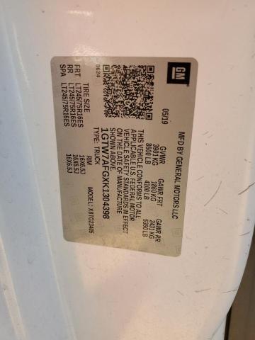 2019 GMC SAVANA G25 1GTW7AFGXK1304398