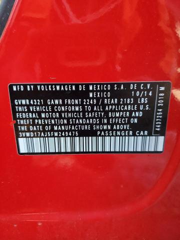 2015 VOLKSWAGEN JETTA SE - 3VWD17AJ5FM249475