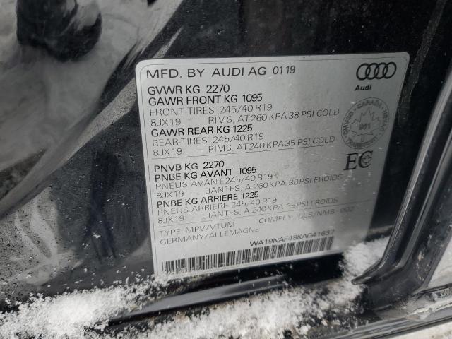 2019 AUDI A4 ALLROAD WA19NAF48KA041637