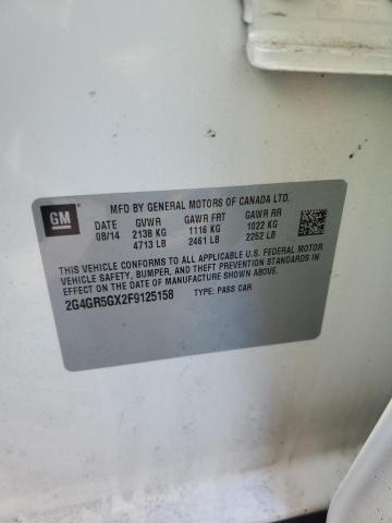 2015 BUICK REGAL PREM 2G4GR5GX2F9125158