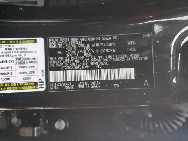 2024 LEXUS NX 250 PRE 2T2GDCAZ8RC014499
