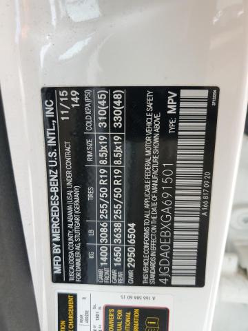 2016 MERCEDES-BENZ GLE 300D 4 4JGDA0EBXGA691501