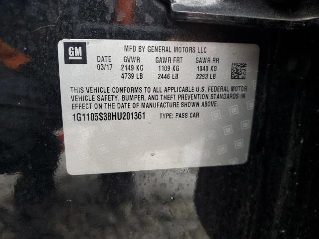2017 CHEVROLET IMPALA LT - 1G1105S38HU201361