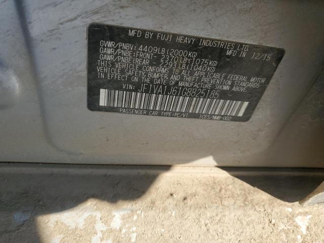 2016 SUBARU WRX LIMITE JF1VA1J61G8825185