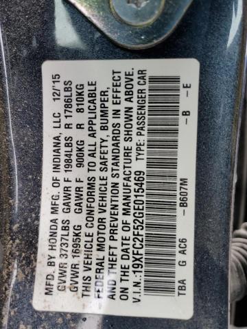 2016 HONDA CIVIC LX - 19XFC2F52GE015469