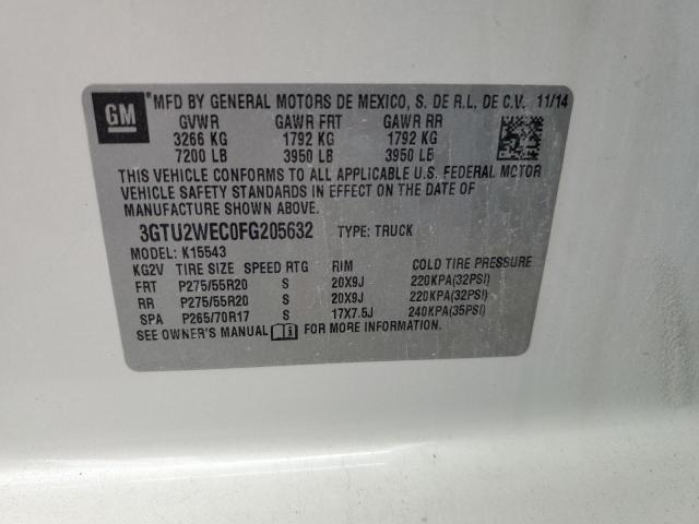 2015 GMC SIERRA K15 - 3GTU2WEC0FG205632