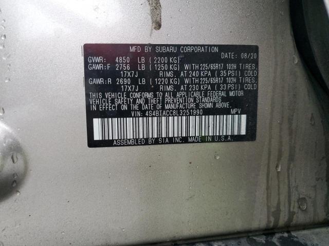 2020 SUBARU OUTBACK PR - 4S4BTACC8L3251990