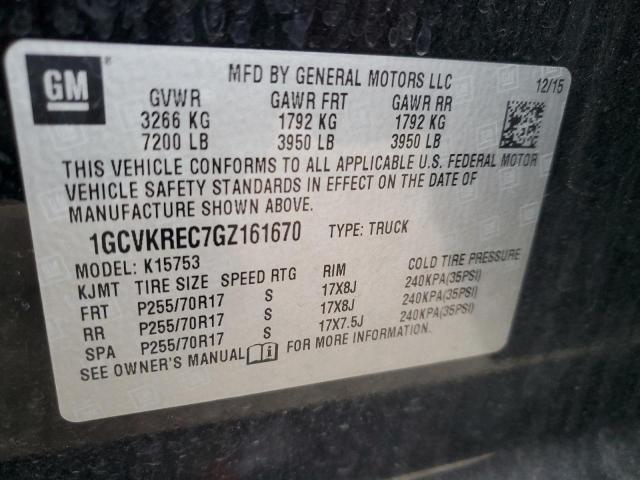 2016 CHEVROLET SILVERADO - 1GCVKREC7GZ161670