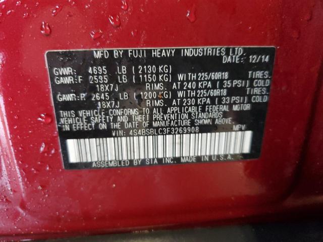 2015 SUBARU OUTBACK 2. - 4S4BSBLC3F3269908