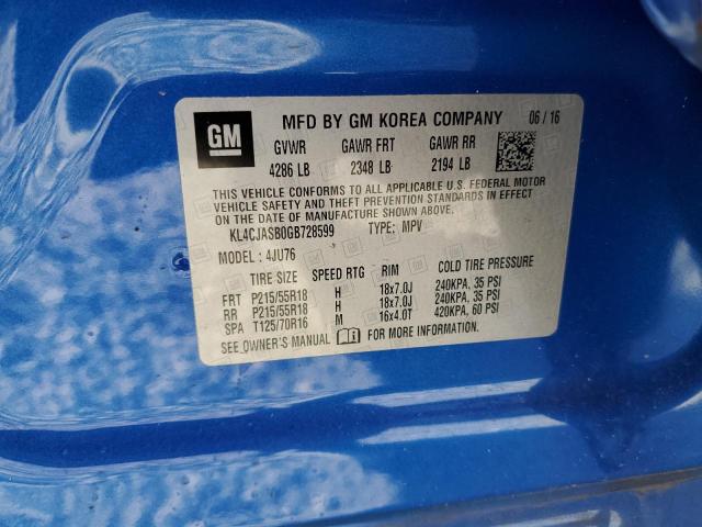 2016 BUICK ENCORE - KL4CJASB0GB728599