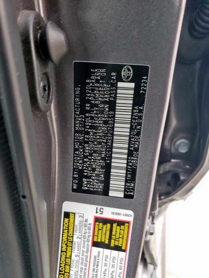 2023 TOYOTA CAMRY LE - 4T1C11AK6PU769519