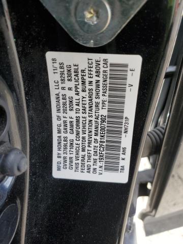 2019 HONDA CIVIC SPOR - 19XFC2F81KE007902