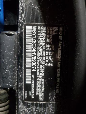 2017 BMW I3 REX - WBY1Z8C34HV893074