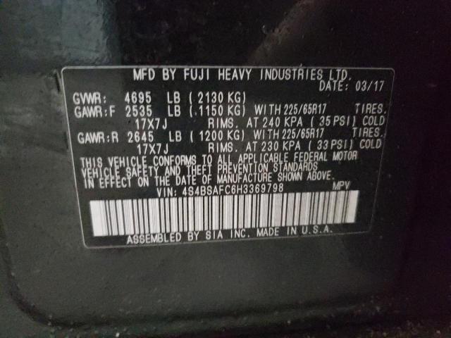 2017 SUBARU OUTBACK 2. - 4S4BSAFC6H3369798