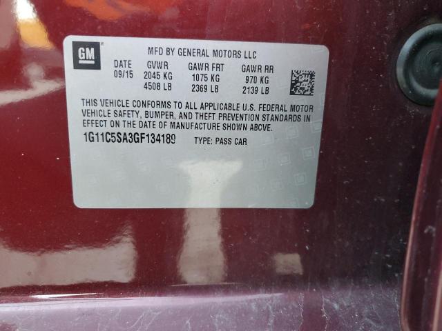 2016 CHEVROLET MALIBU LIM - 1G11C5SA3GF134189