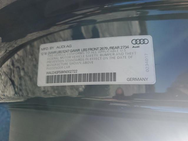2019 AUDI S5 PRESTIG WAU24GF58KN002722