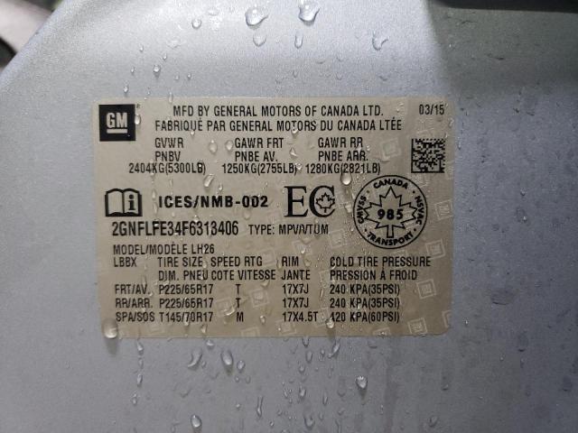 2015 CHEVROLET EQUINOX LT - 2GNFLFE34F6313406