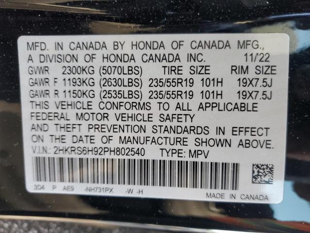 2023 HONDA CR-V SPORT - 2HKRS6H92PH802540