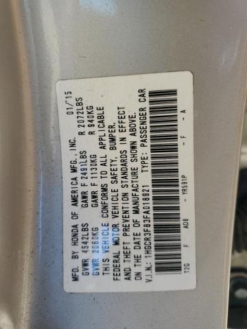 2015 HONDA ACCORD EXL - 1HGCR3F83FA018921