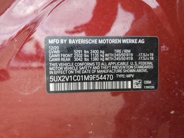 2021 BMW X4 XDRIVE3 5UX2V1C01M9F54470