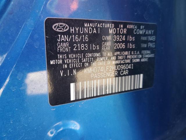 2017 HYUNDAI ELANTRA SE - KMHD74LF2HU096041