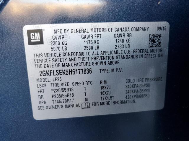 2017 GMC TERRAIN SL - 2GKFLSEK5H6177836