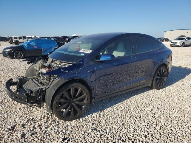 TESLA MODEL X 2019 blue  electric 5YJXCAE25KF192896 photo #1