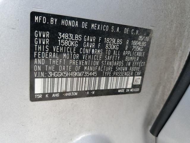 2019 HONDA FIT LX - 3HGGK5H49KM735445