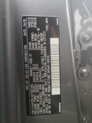 2019 VOLVO XC60 T6 IN - YV4A22RL4K1387282