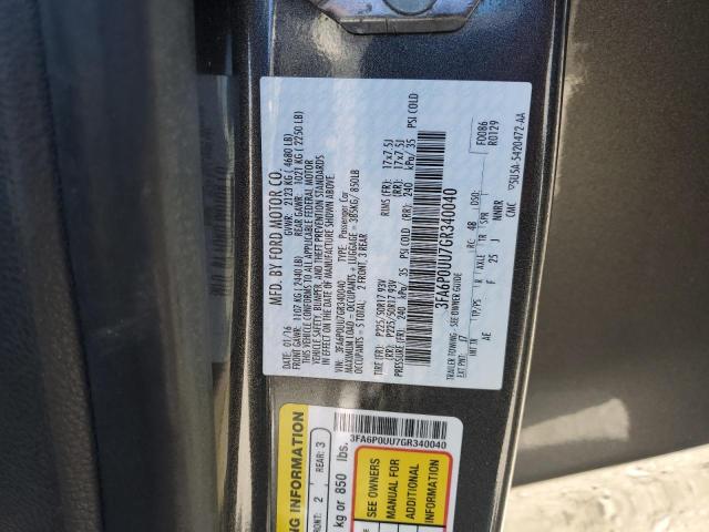 2016 FORD FUSION S H - 3FA6P0UU7GR340040