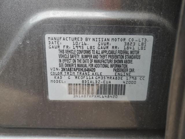 2017 NISSAN SENTRA S - 3N1AB7APXHL648420