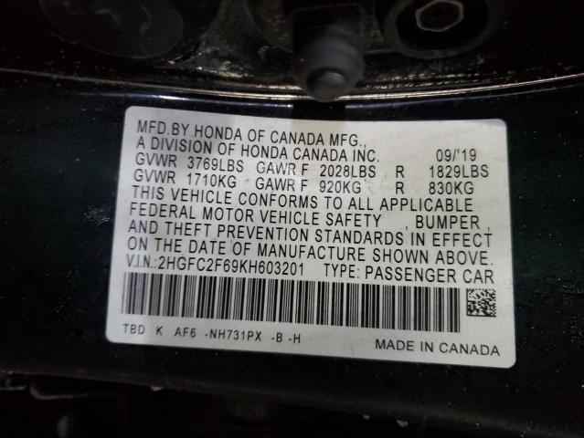 2019 HONDA CIVIC LX - 2HGFC2F69KH603201