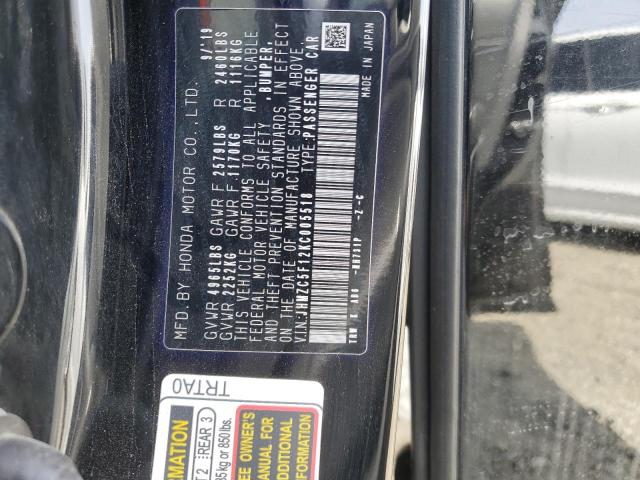 2019 HONDA CLARITY JHMZC5F12KC005518