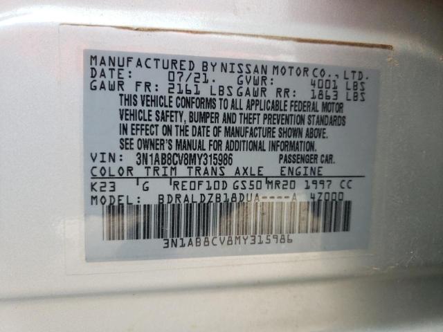 2021 NISSAN SENTRA SV - 3N1AB8CV8MY315986