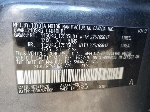 2017 TOYOTA RAV4 LE - 2T3BFREV9HW617792