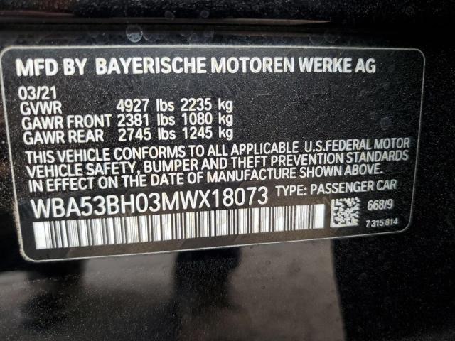 2021 BMW 530 I - WBA53BH03MWX18073