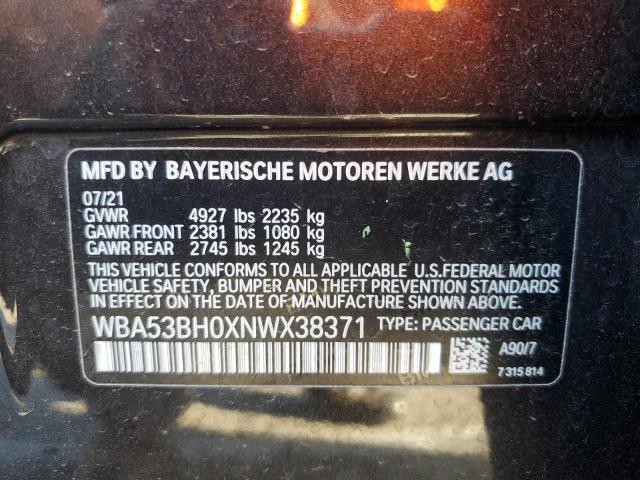 2022 BMW 530 I - WBA53BH0XNWX38371