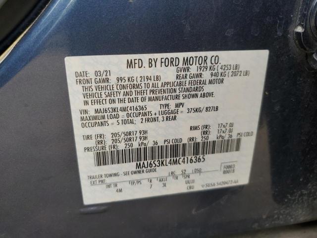 2021 FORD ECOSPORT T - MAJ6S3KL4MC416365