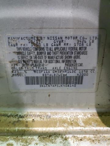 2018 NISSAN VERSA S - 3N1CN7AP5JK408140