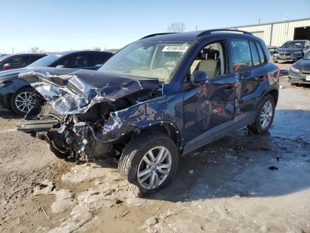 VOLKSWAGEN TIGUAN S 2016 blue  gas WVGBV7AX8GW602212 photo #1