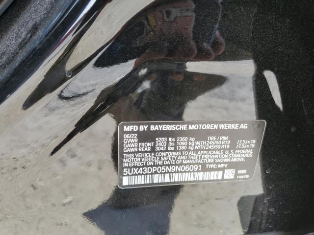 2022 BMW X3 SDRIVE3 5UX43DP05N9N06091