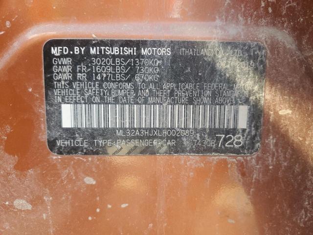 2020 MITSUBISHI MIRAGE ES - ML32A3HJXLH002089