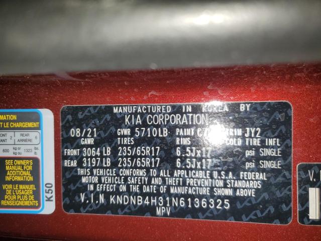 2022 KIA CARNIVAL L - KNDNB4H31N6136325