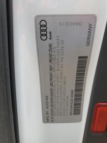 2018 AUDI S4 PRESTIG WAUC4AF43JA145866