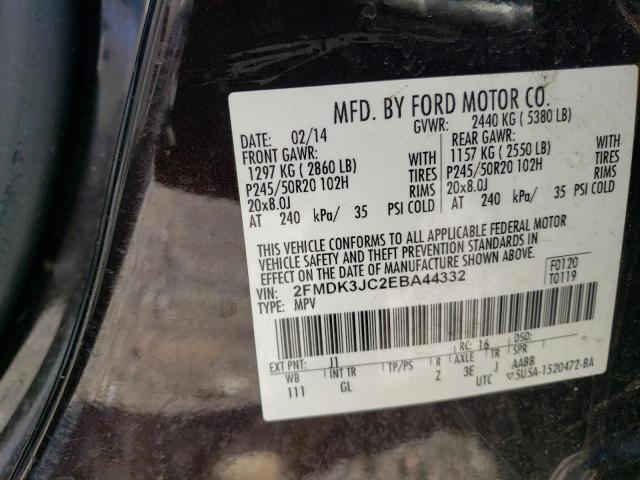 2014 FORD EDGE SEL - 2FMDK3JC2EBA44332