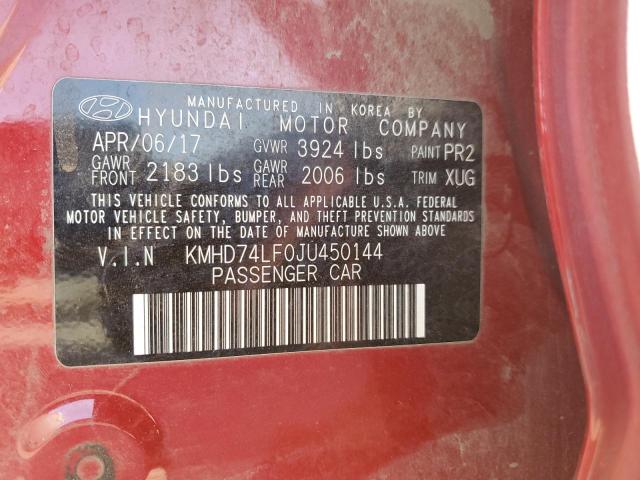 2018 HYUNDAI ELANTRA SE - KMHD74LF0JU450144