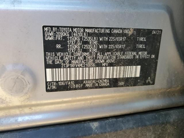 2021 TOYOTA RAV4 XLE - 2T3P1RFV4MC210056