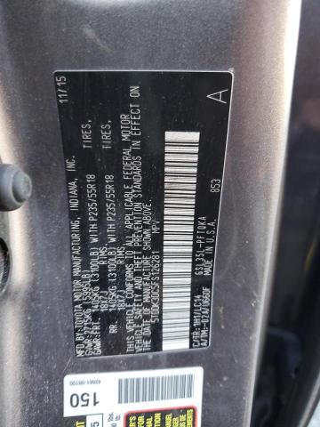2015 TOYOTA SIENNA XLE 5TDDK3DC5FS126281