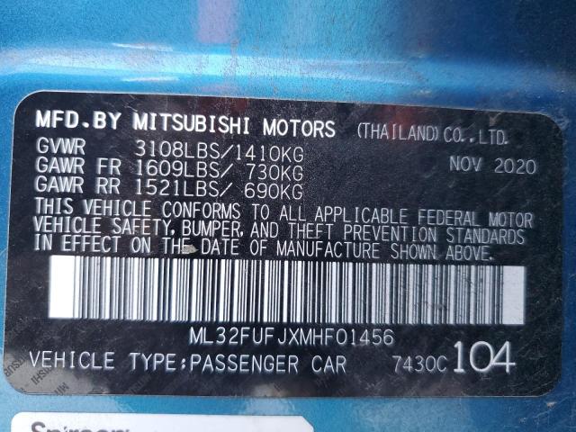 2021 MITSUBISHI MIRAGE G4 - ML32FUFJXMHF01456